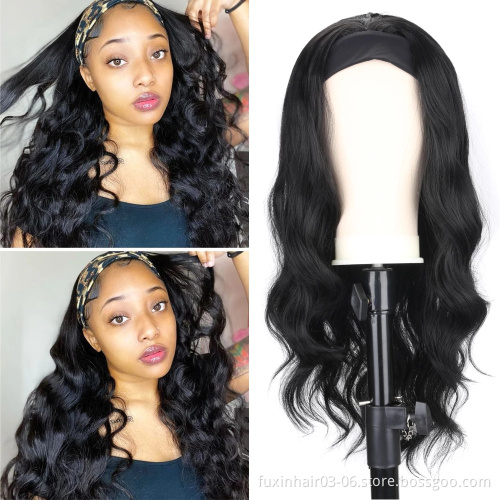 Raw Indian Body Wave Headband Wig For Black Women Water Wave Headband Weave And Wig Virgin Hair Headband Wig Body Wave